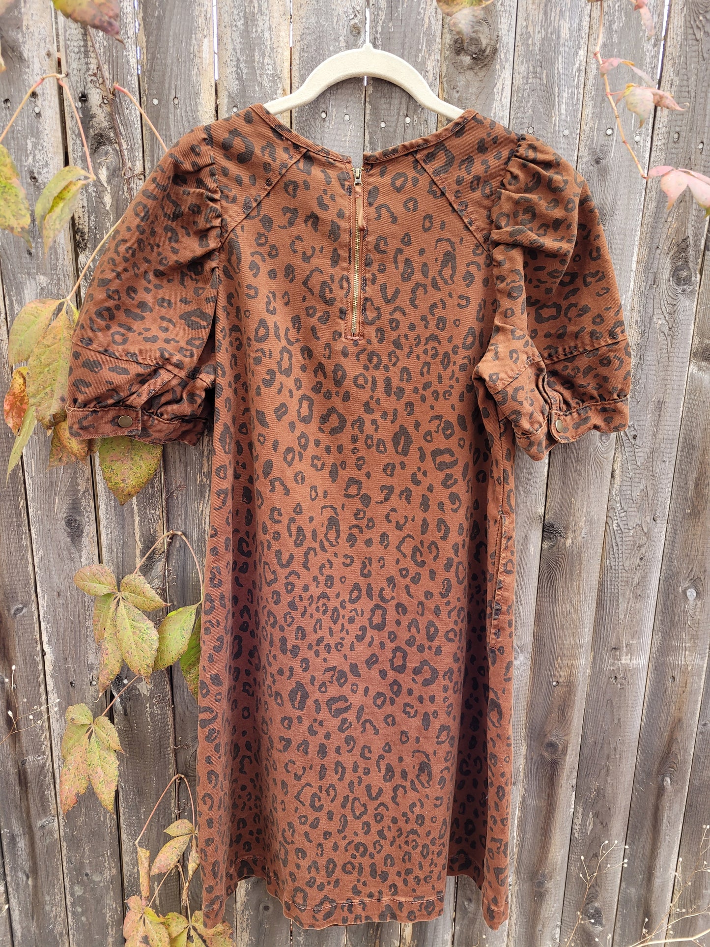 Cheetah Sunflower Dress- Hand-Embroidered 🌻